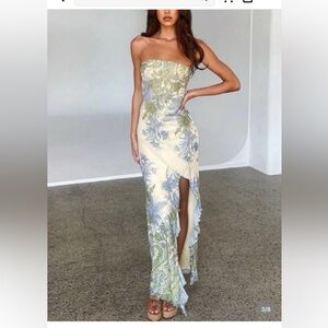 Shein Strapless Floral Slip Dress